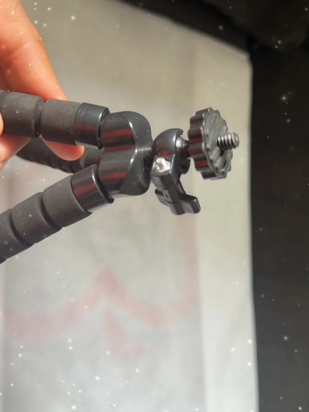 Compact Black Mini Tripod for Cameras and Video